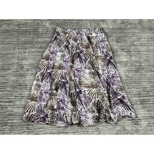 Studio West Apparel Skirt Womens Medium‎ Multicolor Lined 100% Cotton Midi